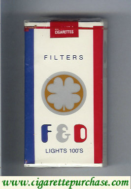 F&D F and D Filters Lights 100s cigarettes soft box